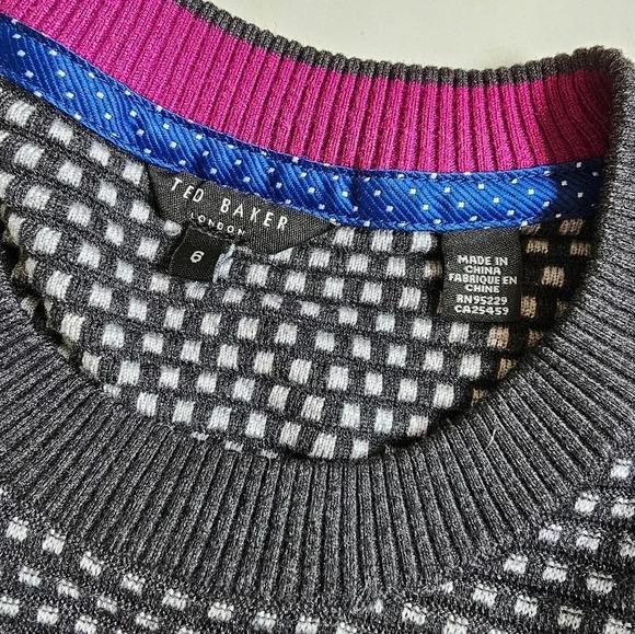Ted Baker London Size 6 Malttea  Textured Crewneck sweater mens unisex - Picture 7 of 10